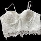 White Lace Bustier Crop Top