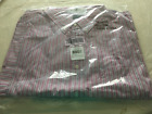 Mens Shirt Rochester Purple/Gray/White Stripe 4XLT Button front & Collar SS New