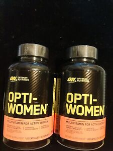 2 Pk Optimum Nutrition Opti-Women Multivitamin Capsules 120 Count/Ea 12/2023