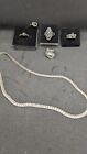 sterling silver jewelry lot used