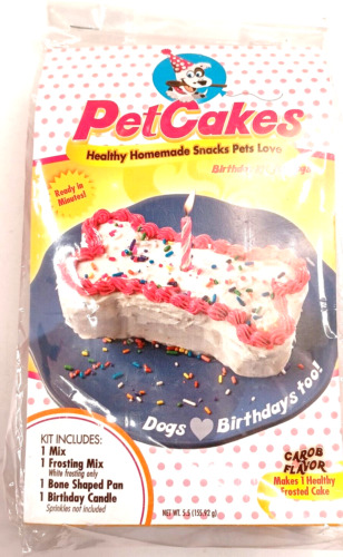 Birthday Cake Kit For Dogs Puppies Pets TREAT Bone Silicone Pan Party Candle