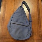 AmeriBag Healthy Back Bag  Blue Nylon Sling Day Pack Adjustable Strap Zippered