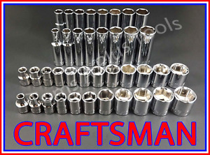 CRAFTSMAN TOOLS 39pc Short & Deep 3/8 SAE METRIC 6pt ratchet wrench socket set
