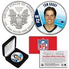 TOM BRADY New England Patriots NFL Field 1 oz PURE SILVER AMERICAN EAGLE in Box