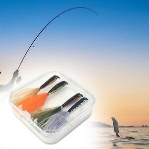 4x Fly Fishing Baits with Hooks Fly Fishing Lures for Trout Snapper Bluegill