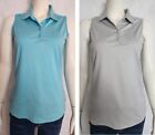Lot Of 2 Adidas Women's Athletic Golf Polo Tank Tops - Gray Blue - Size Small S