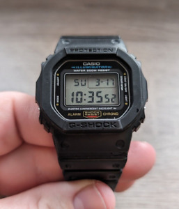 Casio DW-5600 Wrist Watch Blacked Out with Fresh Battery