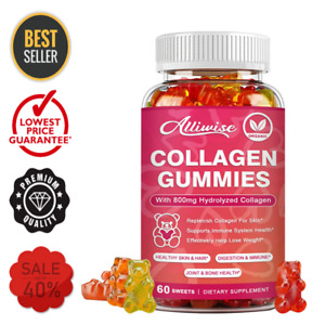 Organic Biotin & Collagen Gummies - Hair, Skin, Nails, Joints Bone Vitamins