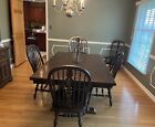 Stunning Vintage Ethan Allen Dining Room Set - Dining Room Table, Hutch Plus
