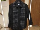 men’s “Dockers” classic wool-blend walking coats with scarf, size M, black.