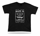 Printed T shirt tee Made in 1968 happy birthday present gift idea unisex