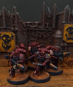 5x Painted Blood Angels Leviathan Primaris Space Marines Infernus Squad  40k