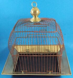 Antique Hendryx Brass Birdcage Circa 1900 Amazing Condition!