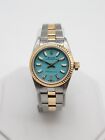 $14K ROLEX Tiffany & Co Oyster Perpetual 18k Yellow Gold SS Lady Watch SERVICED