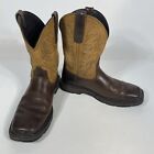 Ariat Leather Cowboy Work Boots Men 8D Two Tone Brown ASTM F2892-11 EH