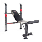 Adjustable Standard Bench Press w/ Leg Extensions Incline Decline Flat Home Gym
