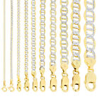10K Yellow Gold 1.5mm-5mm Pave Dia/Cut Mariner Chain Necklace Bracelet 7