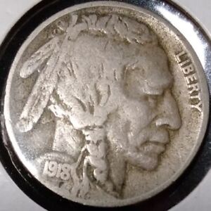 1918 D  ☆HIGH GRADE☆  Buffalo Nickel