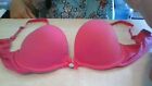 Victoria's Secret Body by Victoria Push-Up 34B Hot Pink Padded Underwire Bra Bow