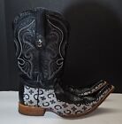 Los Altos Exotic Ostrich Leather Fashion Design Cowboy Western Boots Men's Sz 11