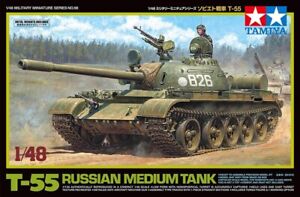 Tamiya 32598 1/48 Scale Military Model Kit Soviet Russian Medium Tank T-55