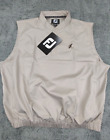 FJ FootJoy 1/4 Snap Pullover Golf Vest Men's XXL Beige Windbreaker Logo