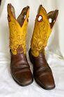 Boulet Cowboy Boots ~ Men's size 11D ~ Yellow and Red