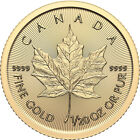 2024 Canada Gold Maple Leaf 1/20 oz $1 - BU