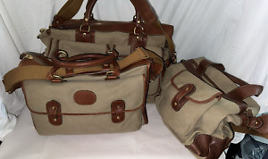 3 of GHURKA Travel Set Bag #17 #222 #407 Vintage Canvas Leather Rare Travel Set