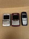 ( 3 )  OLD VINTAGE CELL PHONES (2) Blackberry (1) Nokia