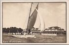 Vintage 1913 SPIRIT LAKE, IOWA RPPC Postcard Boating Scene -L.F. Williamz Photo