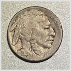 1921-S Buffalo Nickel Key Date. Horn Details. Full Date. Holo-restored Coin (B)