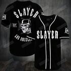 Personalized! Slayer Rock Band Music Lover 3D Printed Baseball Jersey S-5XL