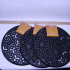 New Listing(3-Pk) A1HC Multi Functional-Garden Stepping Stone Mat Rubber Black A1STEP009