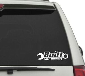 set of 5 Built Not Bought Decal Sticker Vinyl Turbo illest outdoor die cut tools