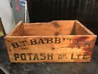 Vintage Potash or Lye Soap Wood Shipping Crate 20in x 12inx 7in   1800s