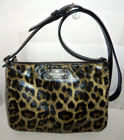 Kate Spade New York Crossbody Shoulder Bag Handbag Leopard Animal Print Vinyl