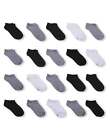 Hanes No Show Socks 20-Pack Pairs Boys Lightweight Assorted Colors Sports sz S-L