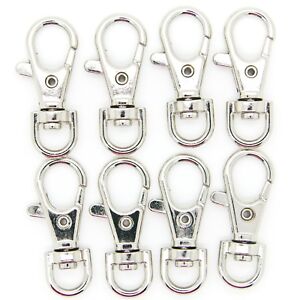 Metal Lanyard Hook Silver Swivel Snap For Paracord Lobster Clasp Lot of 100