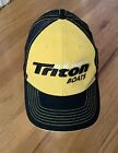 Triton Boats Mesh Snapback Adjustable Hat Cap Black Yellow  Embroidered Fishing