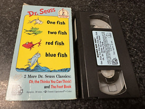 DR. SEUSS ONE FISH TWO FISH RED FISH BLUE FISH VHS VIDEO - FREE SHIPPING