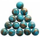 Natural Blue Copper Turquoise 4mm Round Cabochon Loose Gemstone