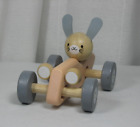 Plan Toys Bunny Racing Car Wood Wooden Sustainable Baby Push Toy Developmental