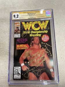 WCW Wrestling Comic #1 CGC Signature Series 4x Signed Lex Luger Ron Simmons 9.2