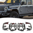 For Jeep Gladiator JT 2020+ Carbon Fiber Tail Light Guards Cover Rear Halogen (For: Jeep Gladiator)