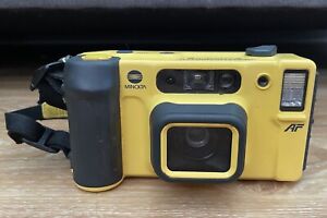 New ListingNice Working Minolta Weathermatic Dual 35 Yellow Point & Shoot 35mm Film Camera