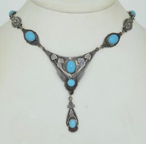 Fabulous Arts and Crafts Era Sterling Silver Necklace