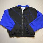 Vintage 90s Reebok Windbreaker Jacket Men’s Medium Blue And Black Big Logo