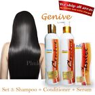 Pack 3: Genive Shampoo Conditioner Serum Long Hair Fast Growth x 3 Times Faster