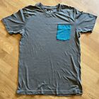 The North Face Gray w/ Teal Contrast Pocket Short Sleeve T-Shirt Mens Size Small